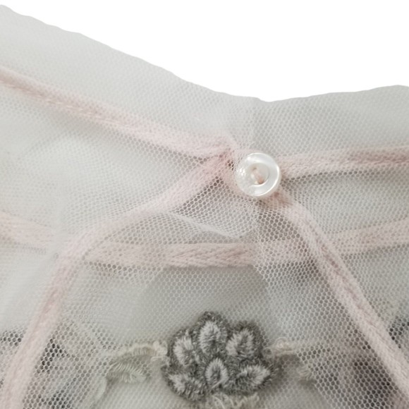 Hollister Babydoll Layered Tank Top Womens M Pink Embroidered Sleeveless Top - Picture 9 of 16